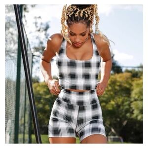 EleVen Venus Williams Preppy Tennis Sporty One More Time Tank Biker Short Set M